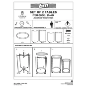 Urban Paradise B&M Set of 2 Tables 374404 manual cover