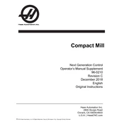 Haas Compact Mill NGC Supplement manual cover