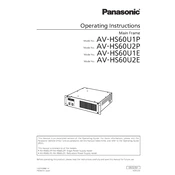 Panasonic AV-HS60U1P manual cover