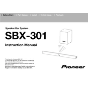 Pioneer SBX-301 manual cover