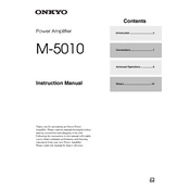 Onkyo M 5010 2 Channel manual cover