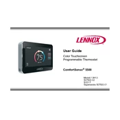 Lennox ComfortSense 5500 manual cover