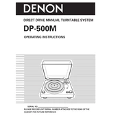 Denon DP-500M manual cover