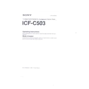 Sony ICF-C503 manual cover