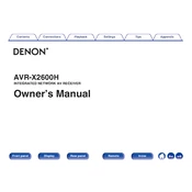 Denon AVR-X2600H (2019) AVR-X2600H manual cover