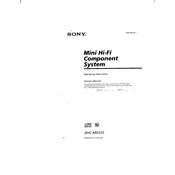 Sony DHC-MD333 manual cover