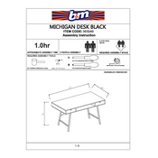 Michigan B&M Desk Black 365040 manual cover