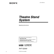 Sony RHT-G2000 manual cover