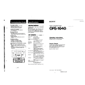 Sony CFS-1040 manual cover