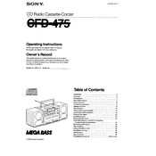 Sony CFD-475 manual cover