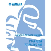 Yamaha TT-R125LWR, TT-R125LWER 2003 manual cover