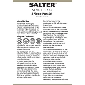 Salter BW06562 5 Piece Pan Set manual cover