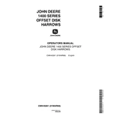 John Deere 1400 Series Offset Disk manual cover