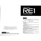 KORG RE1 manual cover