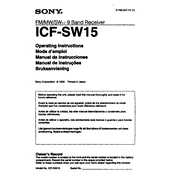 Sony ICF-SW15 manual cover