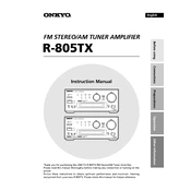 Onkyo R 805TX manual cover