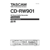 Tascam CD-RW901 manual cover