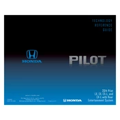 Honda Pilot LX EX EX-L and EX-L with RES 2014 Technology manual cover