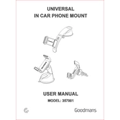 Goodmans B&M Universal In Car Phone Mount 357001 manual cover