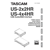 Tascam US-2x2HR manual cover