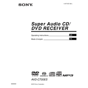 Sony AVD-C700ES manual cover