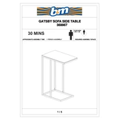 Gatsby B&M Sofa Side Table 369967 manual cover