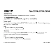 Sony SLV-D251P manual cover