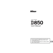 Nikon D850 manual cover