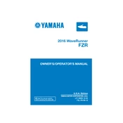 Yamaha FZR Waverunner 2016 manual cover