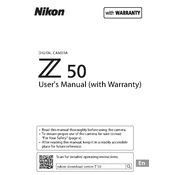 Nikon Z 50 manual cover