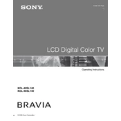 Sony KDL-40SL140 manual cover