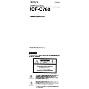 Sony ICF-C760 manual cover