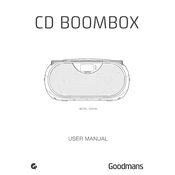 Goodmans B&M CD Boombox 328763 manual cover