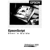 Epson ActionLaser 1600 manual cover