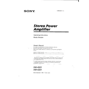 Sony XM-4301 manual cover