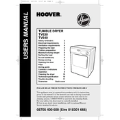 Hoover AB TV630 001 manual cover