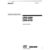 Sony CFD-600 manual cover