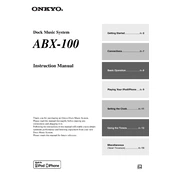 Onkyo ABX 100 manual cover