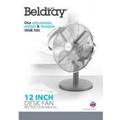 Beldray EH3264 12 Inch Desk Fan manual cover