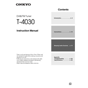 Onkyo T 4030 manual cover