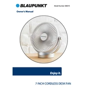 Blaupunkt B&M 7 Inch Cordless Desk Fan 368370 manual cover