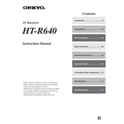 Onkyo HT R640 manual cover