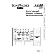 KORG AX10G manual cover