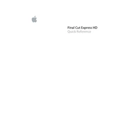 Apple Final Cut Express HD Quick Reference manual cover