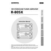 Onkyo R 805X manual cover