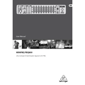 Behringer FBQ800 manual cover