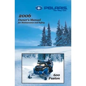 Polaris 600 Fushion manual cover