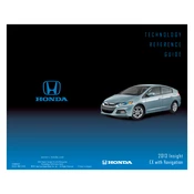 Honda Insight EX with Navigation 2013 Technology manual cover