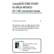 Boss WAZA-AIR Bass Tone Studio EV-1-WL manual cover