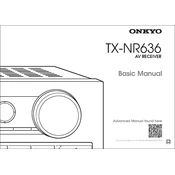 Onkyo TX NR636 manual cover